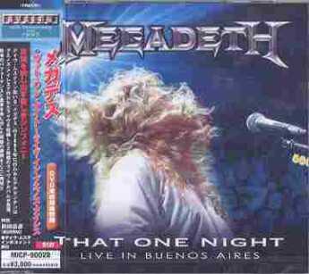 MEGADETH / That One Night - Live In Buenos Aires - 2007 / JAPAN
